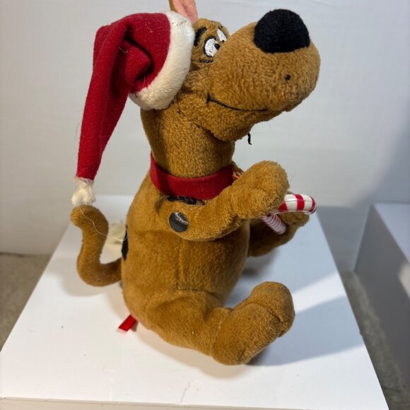 Gemmy Singing Scooby Doo Christmas Plush Holding Candy Cane Toy Tested 7.5" - Picture 6 of 13